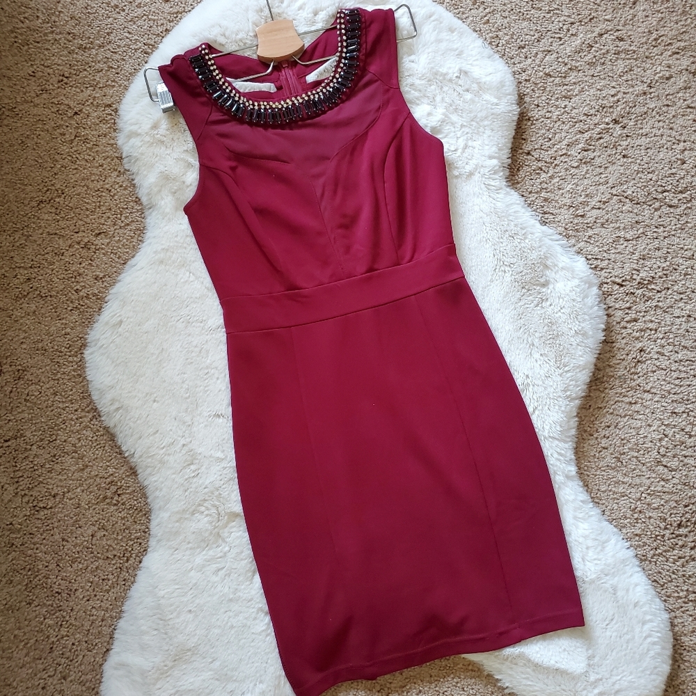 A'GACI Maroon Cocktail Dress